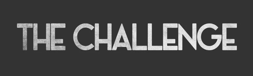 The word "challenge" on a gray background